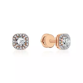 Золотые серьги с фианитами