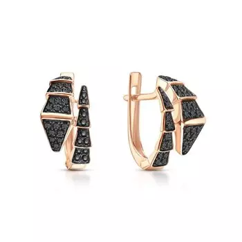 Золотые серьги с фианитами