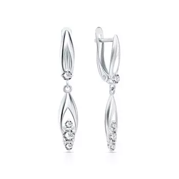 Золотые серьги с фианитами