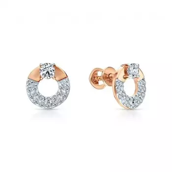 Золотые серьги с фианитами