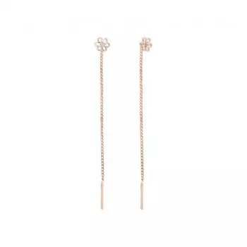 Золотые серьги с фианитами