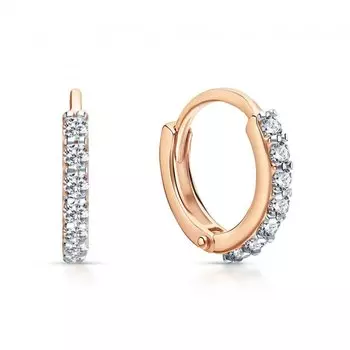 Золотые серьги с фианитами