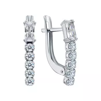 Золотые серьги с фианитами