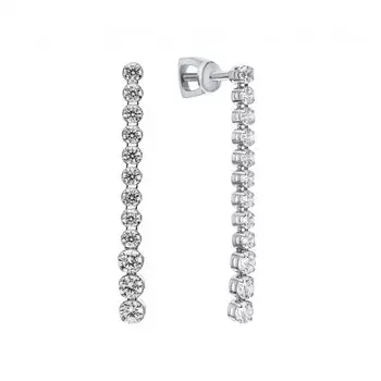 Золотые серьги с фианитами