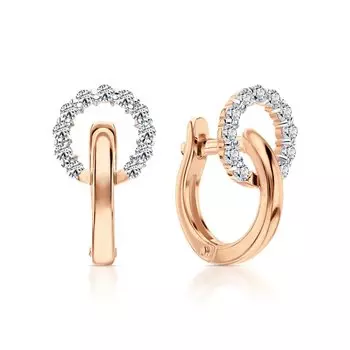 Золотые серьги с фианитами