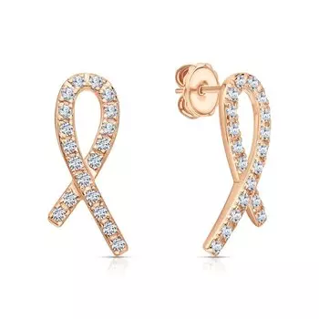 Золотые серьги с фианитами