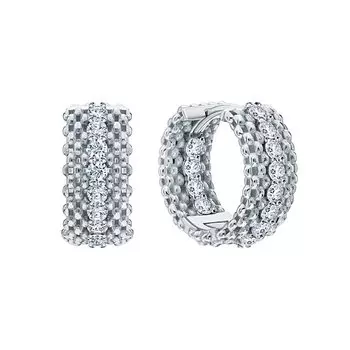 Золотые серьги с фианитами