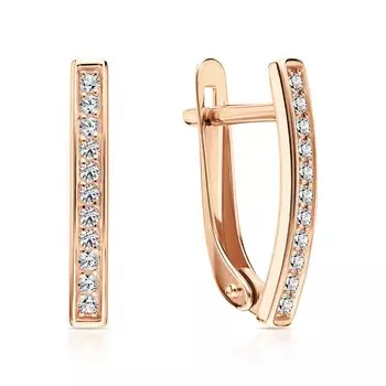 Золотые серьги с фианитами