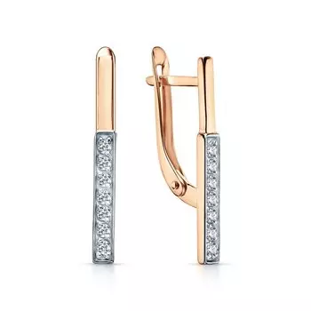 Золотые серьги с фианитами