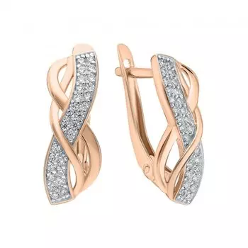 Золотые серьги с фианитами