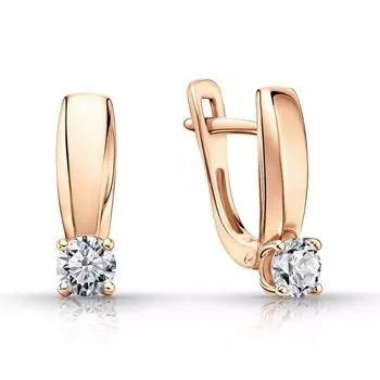 Золотые серьги с фианитами