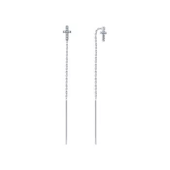 Золотые серьги с фианитами