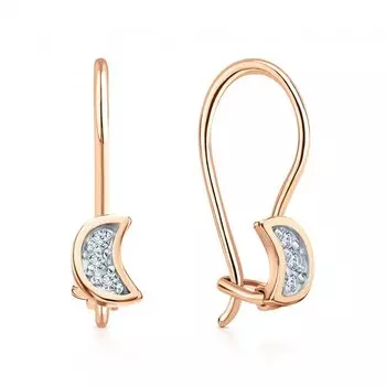 Золотые серьги с фианитами