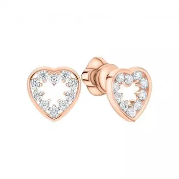 Золотые серьги с фианитами