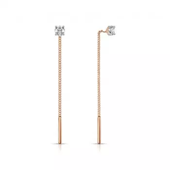 Золотые серьги с фианитами