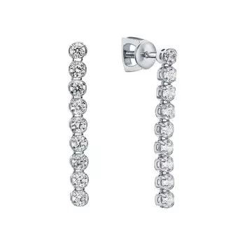 Золотые серьги с фианитами