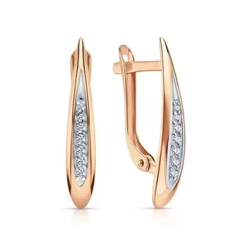 Золотые серьги с фианитами