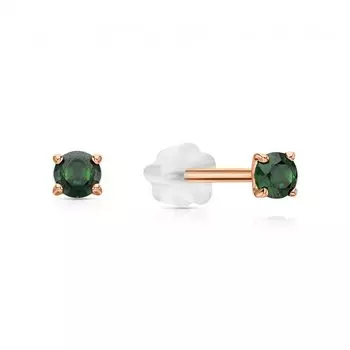 Золотые серьги с фианитами