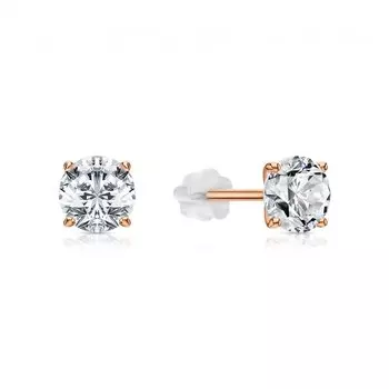 Золотые серьги с фианитами