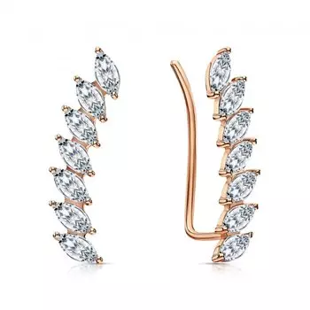 Золотые серьги с фианитами