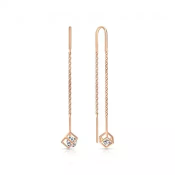 Золотые серьги с фианитами