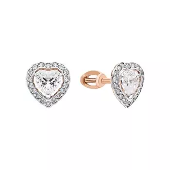 Золотые серьги с фианитами