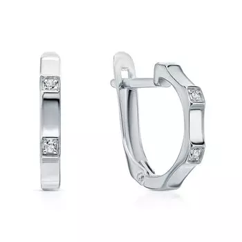 Золотые серьги с фианитами