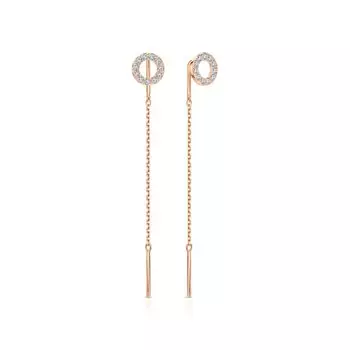 Золотые серьги с фианитами