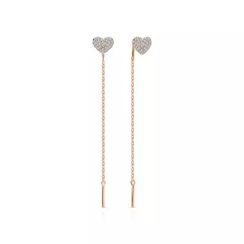 Золотые серьги с фианитами