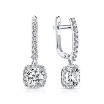 Золотые серьги с фианитами