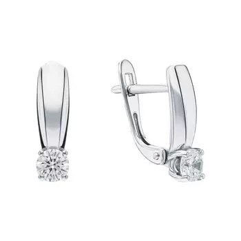 Золотые серьги с фианитами