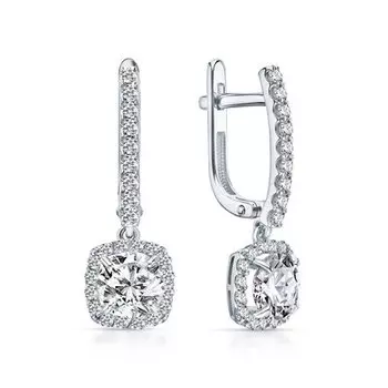 Золотые серьги с фианитами