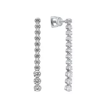 Золотые серьги с фианитами