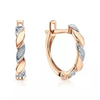 Золотые серьги с фианитами