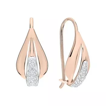 Золотые серьги с фианитами