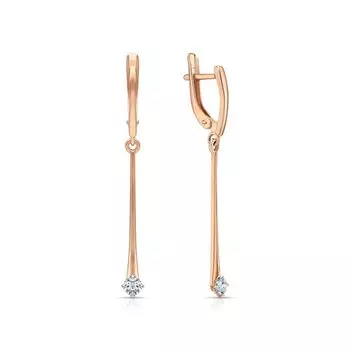 Золотые серьги с фианитами