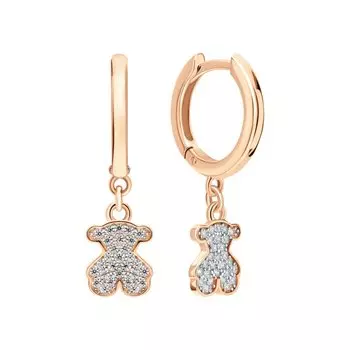 Золотые серьги с фианитами