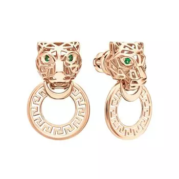 Золотые серьги с фианитами