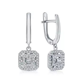 Золотые серьги с фианитами