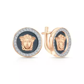 Золотые серьги с фианитами