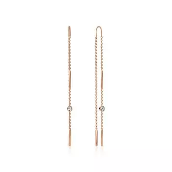 Золотые серьги с фианитами