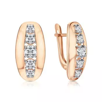 Золотые серьги с фианитами