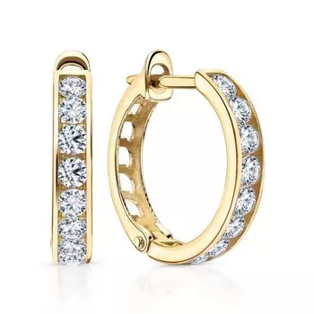 Золотые серьги с фианитами