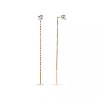 Золотые серьги с фианитами