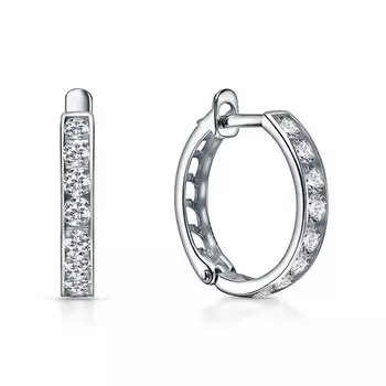 Золотые серьги с фианитами