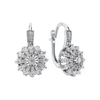 Золотые серьги с фианитами