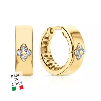 Золотые серьги с фианитами