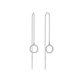 Золотые серьги с фианитами