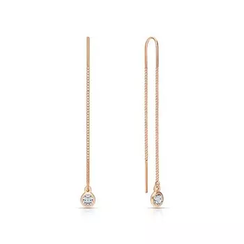 Золотые серьги с фианитами