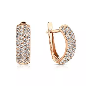 Золотые серьги с фианитами